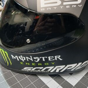 Excellent New Scorpion Black Motorcycle Helmet
